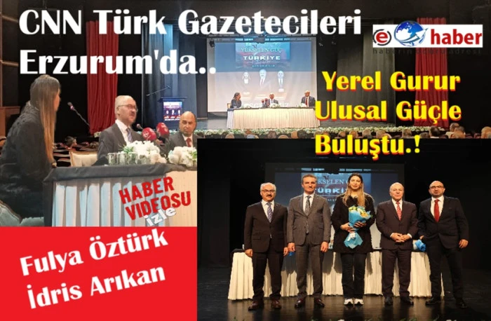 Fulya &Ouml;zt&uuml;rk Sekmen&rsquo;e Teşekk&uuml;r Etti CNN T&uuml;rk Gazetecileri Erzurum&rsquo;da Halkla Buluştu