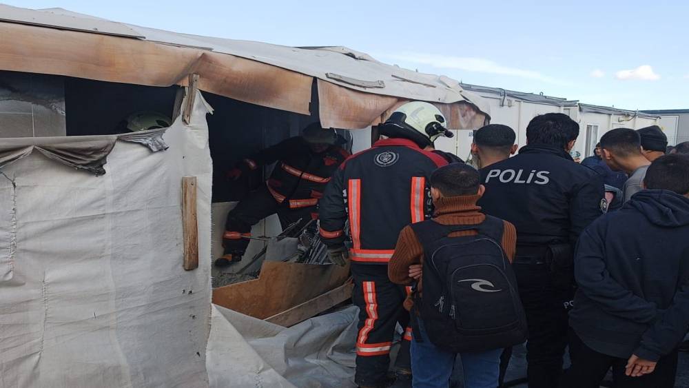 Malatya&rsquo;da konteynerde yangın
