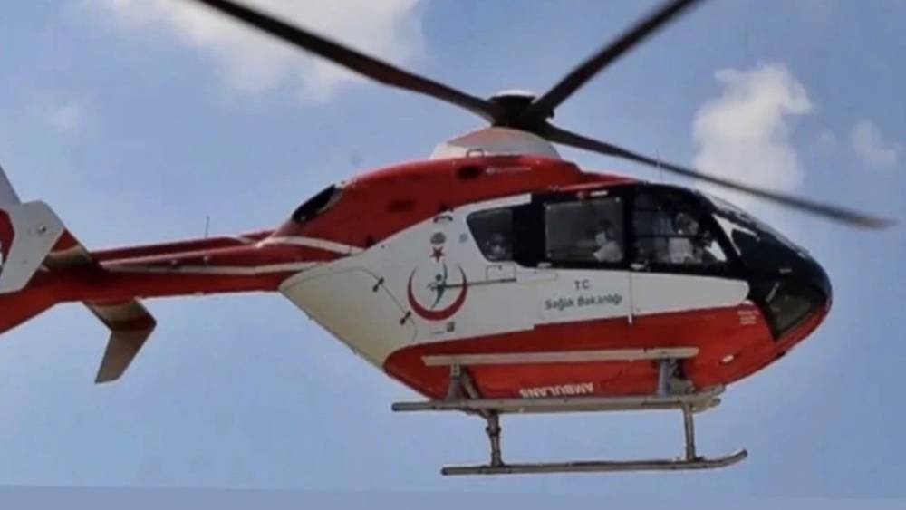 &Ccedil;ankırı&rsquo;da ambulans helikopter inme ge&ccedil;iren hasta i&ccedil;in havalandı
