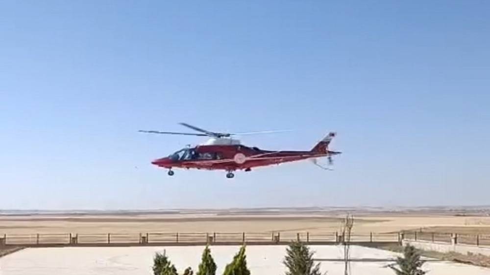 Yenidoğan bebeğe ambulans helikopter
