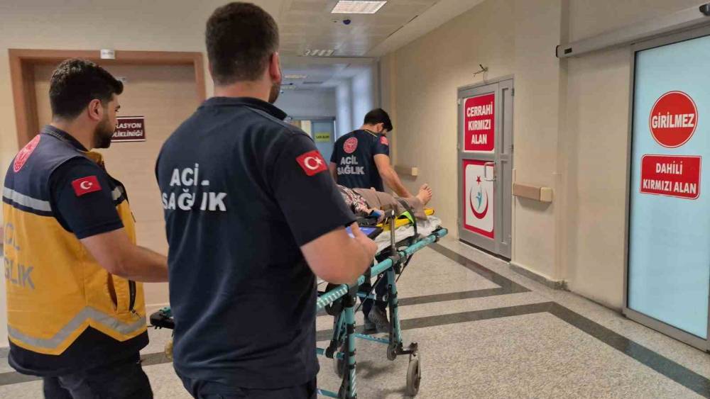 &Uuml;&ccedil; tekerlekli motosiklet devrildi: 2 yaralı
