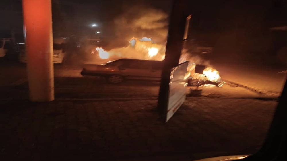 Bing&ouml;l&rsquo;de park halindeki ara&ccedil; alevlere teslim oldu
