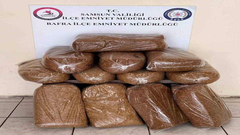 Bafra&rsquo;da 60 kilo ka&ccedil;ak t&uuml;t&uuml;n ele ge&ccedil;irildi

