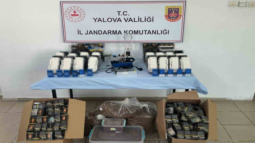 Yalova&rsquo;da ka&ccedil;ak sigara operasyonu
