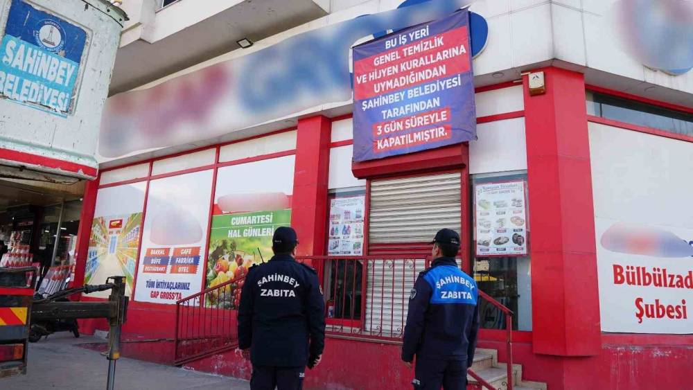 Şahinbey&rsquo;de 3 iş yerine ge&ccedil;ici kapatma cezası
