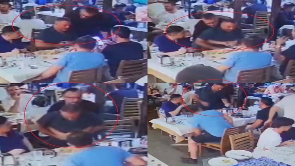 Boğazına lokma ka&ccedil;an vatandaşı Heimlich manevrası kurtardı

