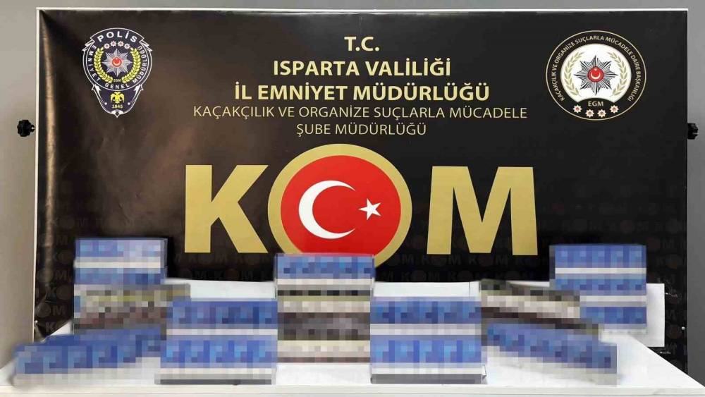 Isparta&rsquo;da 300 paket ka&ccedil;ak sigara ele ge&ccedil;irildi
