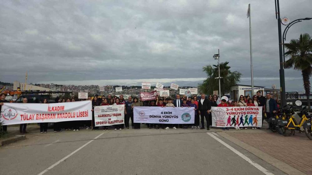 Samsun&rsquo;da &ouml;ğrenciler sağlıklı yaşam i&ccedil;in y&uuml;r&uuml;d&uuml;
