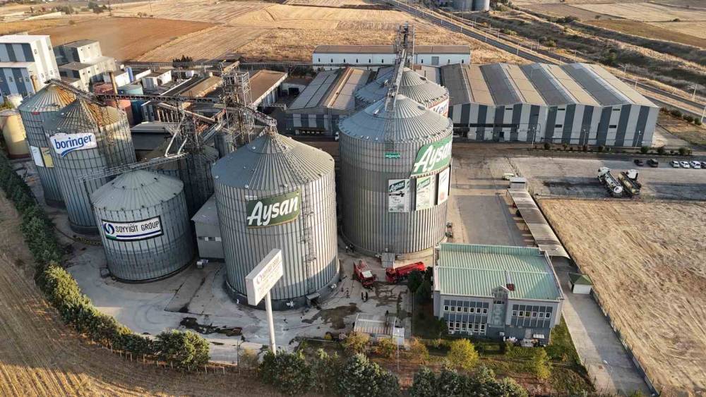 Edirne&rsquo;de sıvı yağ fabrikasının ay&ccedil;i&ccedil;eği &ccedil;ekirdeği silosunda yangın &ccedil;ıktı
