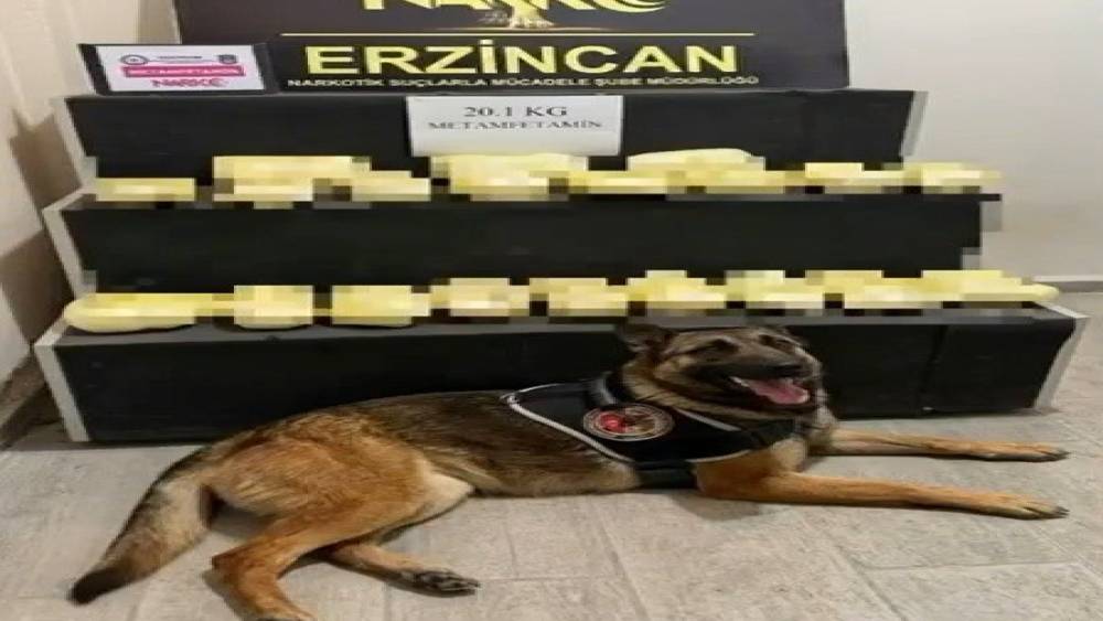 Erzincan&rsquo;da 20,1 kilogram metamfetamin ele ge&ccedil;irildi
