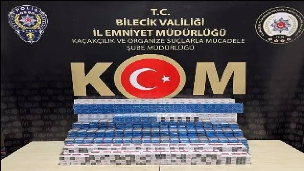 Bilecik polisi bir tırda bin 210 paket ka&ccedil;ak sigara ele ge&ccedil;irildi
