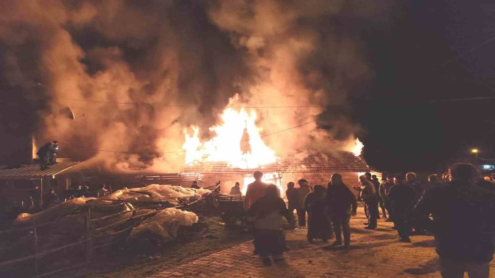 Hisarcık&rsquo;ta samanlık yangını korkuttu
