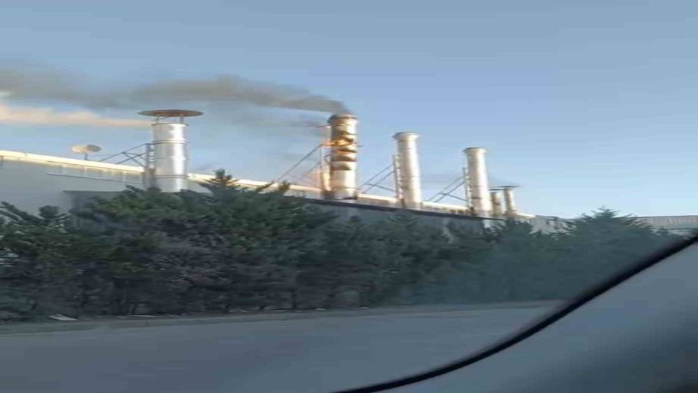 Bursa&rsquo;da fabrika bacasında yangın &ccedil;ıktı
