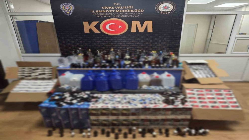 Sivas&rsquo;ta ka&ccedil;ak alkol operasyonu: 1 kişi tutuklandı
