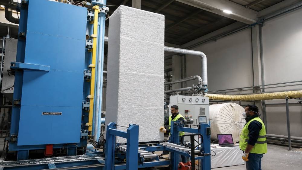 Ağrı Dağı eteklerinde kurulan strafor fabrikasına sağlanan 20 milyonluk devlet desteğiyle &uuml;retim arttı
