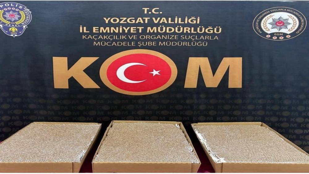 Yozgat&rsquo;ta doldurulmuş makaron ele ge&ccedil;irildi
