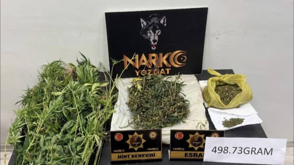 Yozgat&rsquo;ta d&uuml;zenlenen operasyonda 498 gram esrar ele ge&ccedil;irildi
