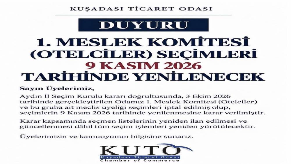 KUTO&rsquo;da otelciler komitesi se&ccedil;imi yenilenecek
