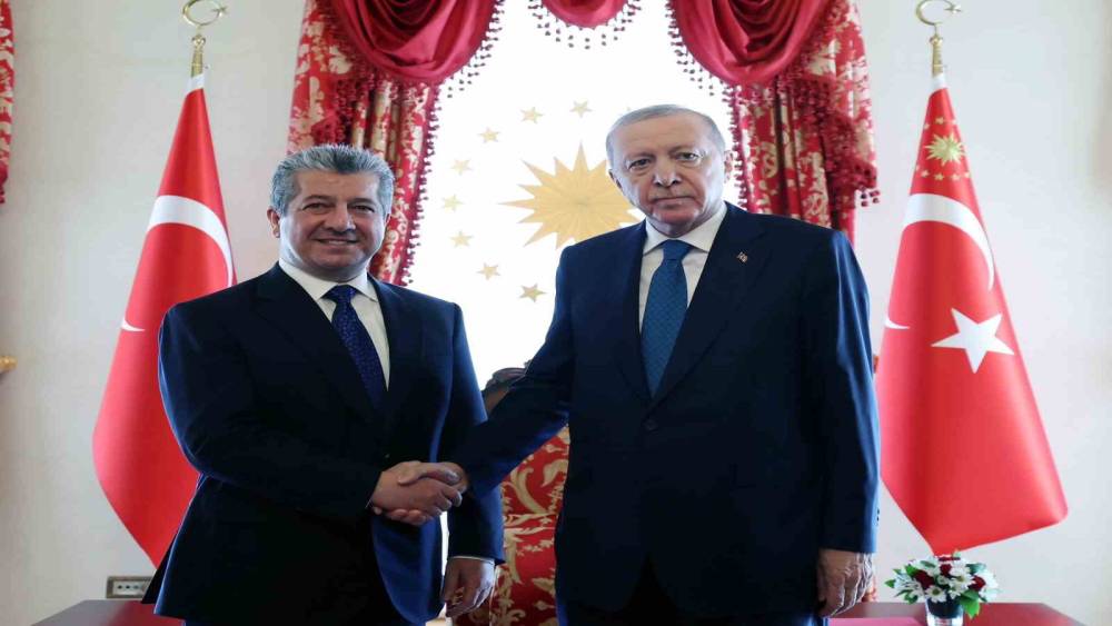 Cumhurbaşkanı Erdoğan, IKBY Başbakanı Barzani&rsquo;yi kabul etti
