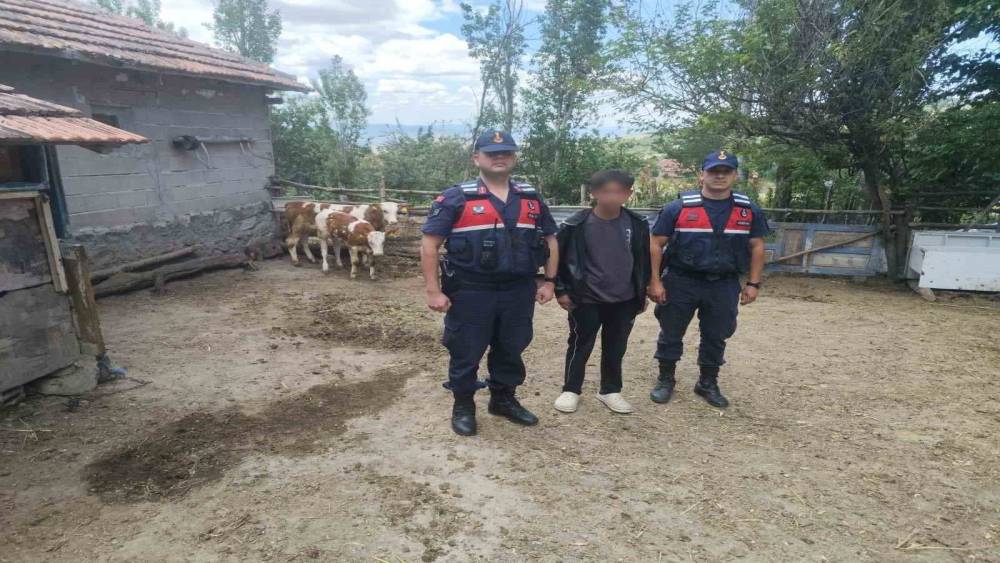 Hayvanlarını kaybeden &ccedil;ift&ccedil;inin yardımına Jandarma ekipleri koştu
