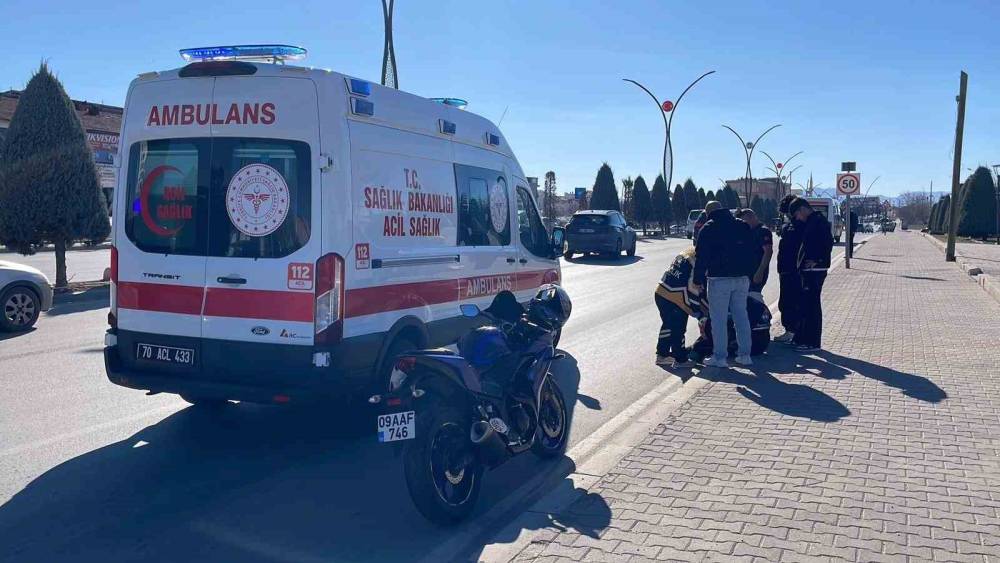 Karaman&rsquo;da motokurye kazası: 1 yaralı
