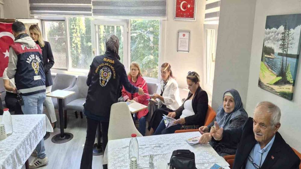Bursa&rsquo;da emeklilere siber su&ccedil;lara karşı farkındalık eğitimi verildi
