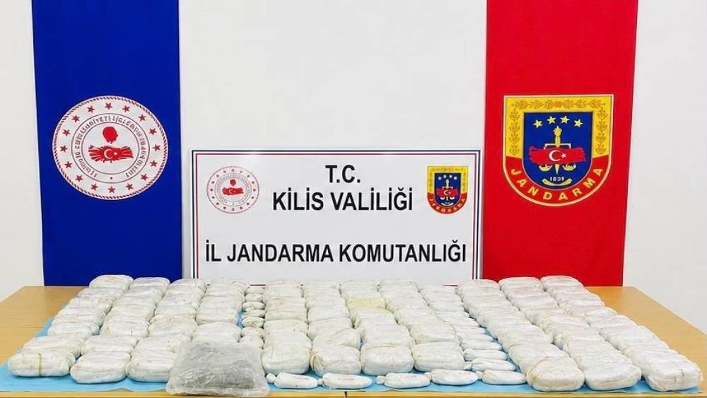 Kilis&rsquo;te 90,5 kilo uyuşturucu ele ge&ccedil;irildi
