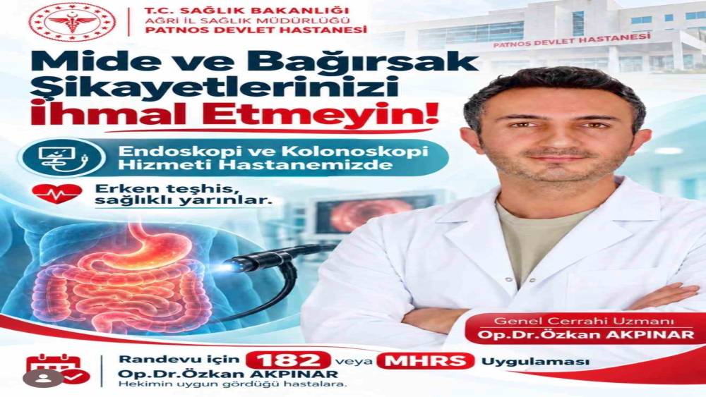 Patnos Devlet Hastanesi&rsquo;nde endoskopi ve kolonoskopi hizmetleri sunuluyor
