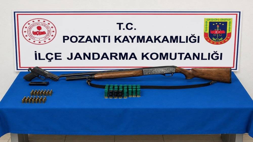 Pozantı&rsquo;da tabanca, t&uuml;fek ve uyuşturucu ele ge&ccedil;irildi
