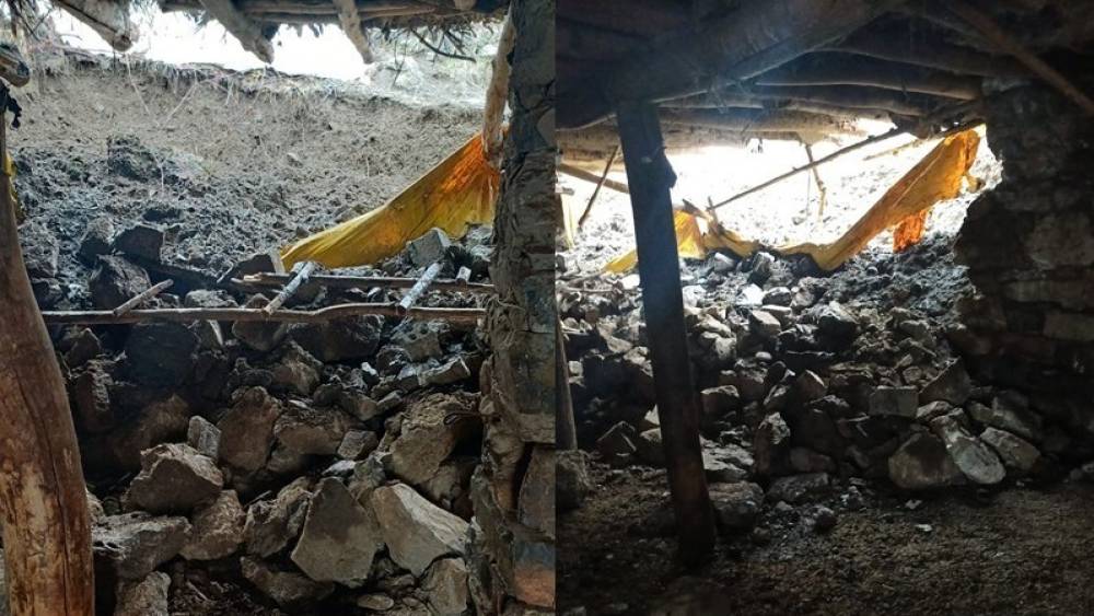 Hakkari&rsquo;de yağış nedeniyle ahır &ccedil;&ouml;kt&uuml;
