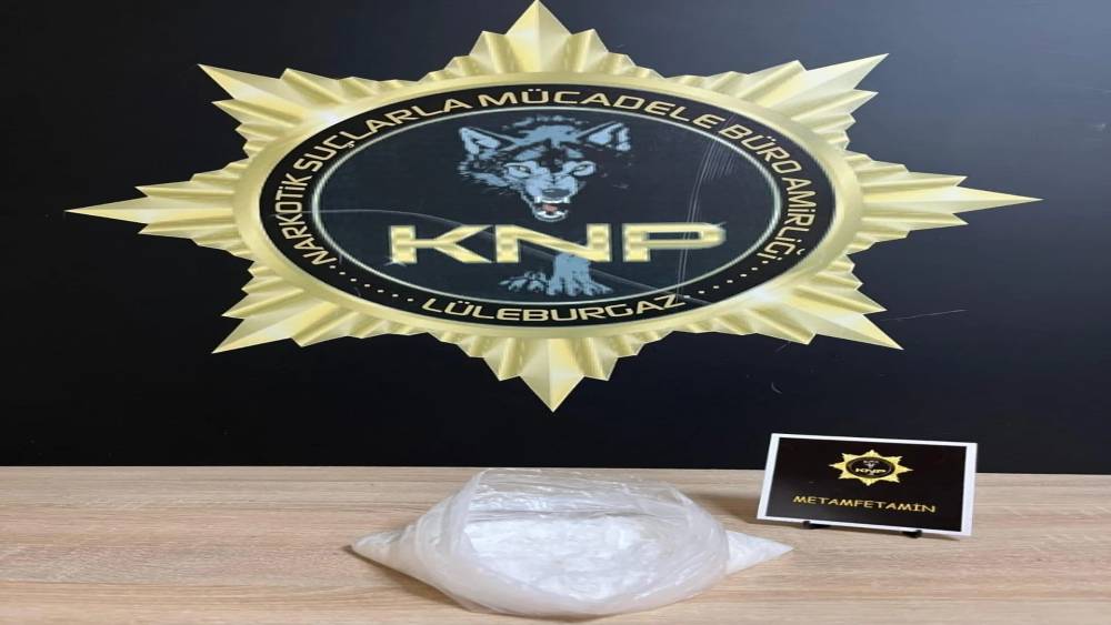 L&uuml;leburgaz&rsquo;da 285 gram metamfetamin ele ge&ccedil;irildi
