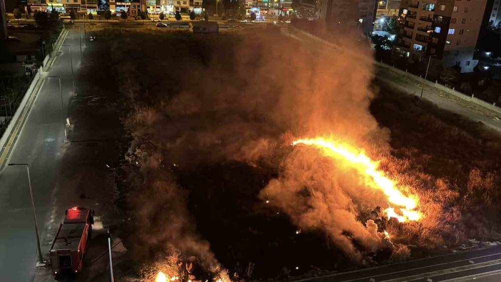 Diyarbakır&rsquo;da meydan gelen anız yangını korku ve paniğe yol a&ccedil;tı
