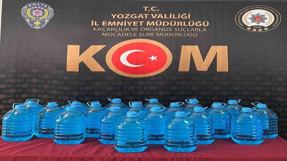 Yozgat&rsquo;ta 160 litre etil alkol ele ge&ccedil;irildi
