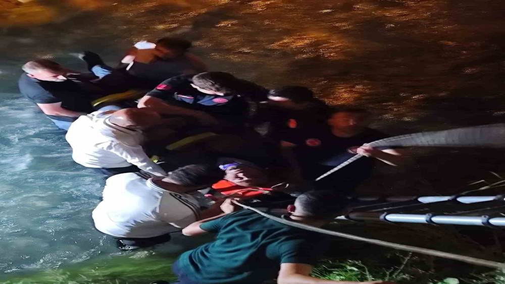 Van&rsquo;da dereye d&uuml;şen kamyonetin s&uuml;r&uuml;c&uuml;s&uuml; yaralandı

