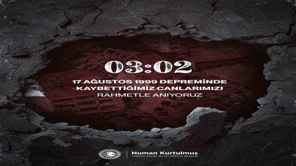 TBMM Başkanı Kurtulmuş: "(1999 G&ouml;lc&uuml;k Depremi) Kaybettiğimiz canlarımızı aradan ge&ccedil;en yıllara rağmen unutmadık, unutmayacağız"
