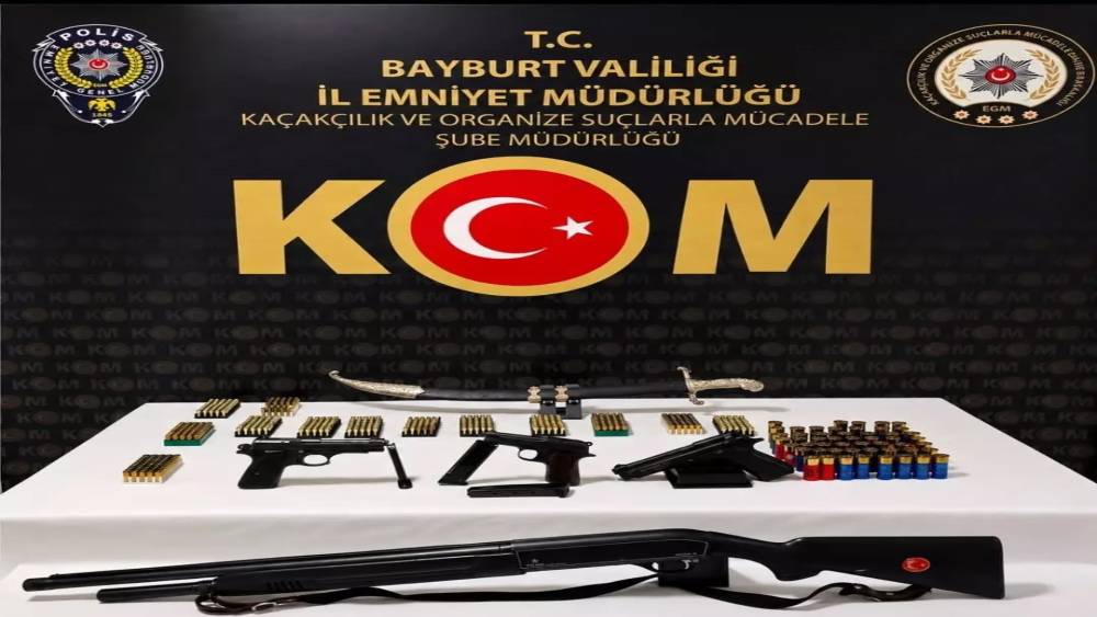 Bayburt&rsquo;ta ka&ccedil;ak&ccedil;ılık operasyonlarında silah ve 665 fişek ele ge&ccedil;irildi
