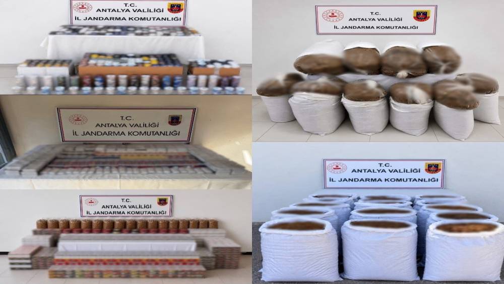 Antalya&rsquo;da 1 ton 150 kilogram kıyılmış t&uuml;t&uuml;n ele ge&ccedil;irildi
