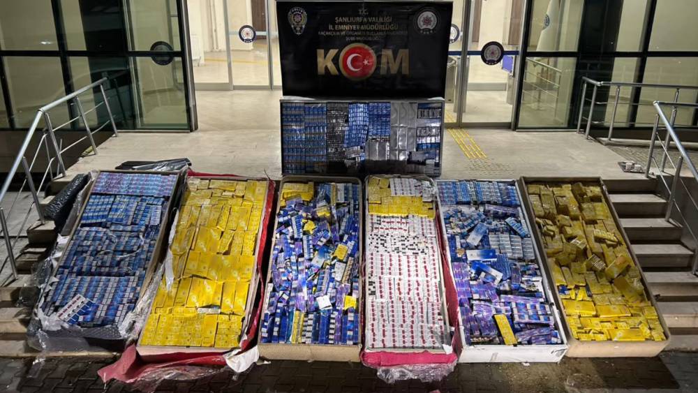 Şanlıurfa&rsquo;da 40 bin paket ka&ccedil;ak sigara ele ge&ccedil;irildi
