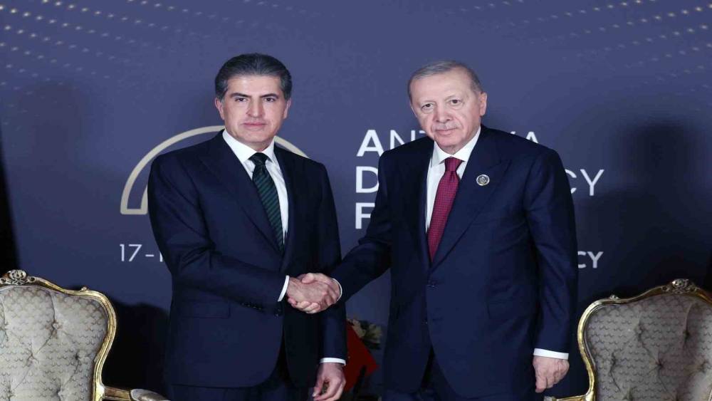 Cumhurbaşkanı Erdoğan, Irak K&uuml;rt B&ouml;lgesel Y&ouml;netimi Başkanı Ne&ccedil;irvan Barzani&rsquo;yi kabul etti
