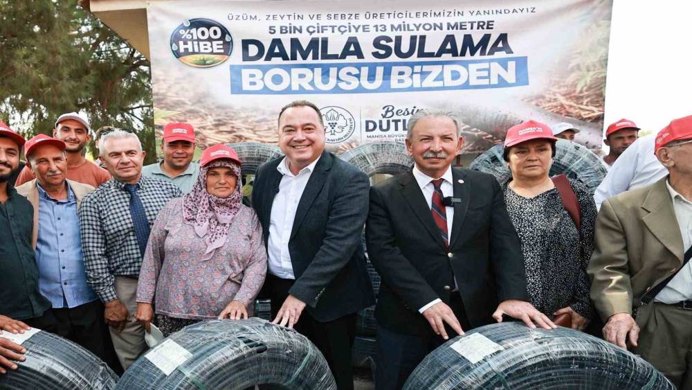 Salihli&rsquo;de 500 &uuml;reticiye damlama sulama desteği
