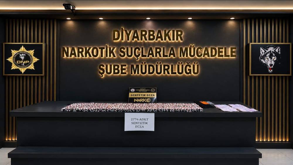 Diyarbakır&rsquo;da 2 bin 776 adet sentetik ecza maddesi ele ge&ccedil;irildi: 1 tutuklama

