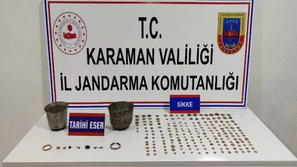 Karaman&rsquo;da tarihi eser ele ge&ccedil;irildi: 6 tutuklama
