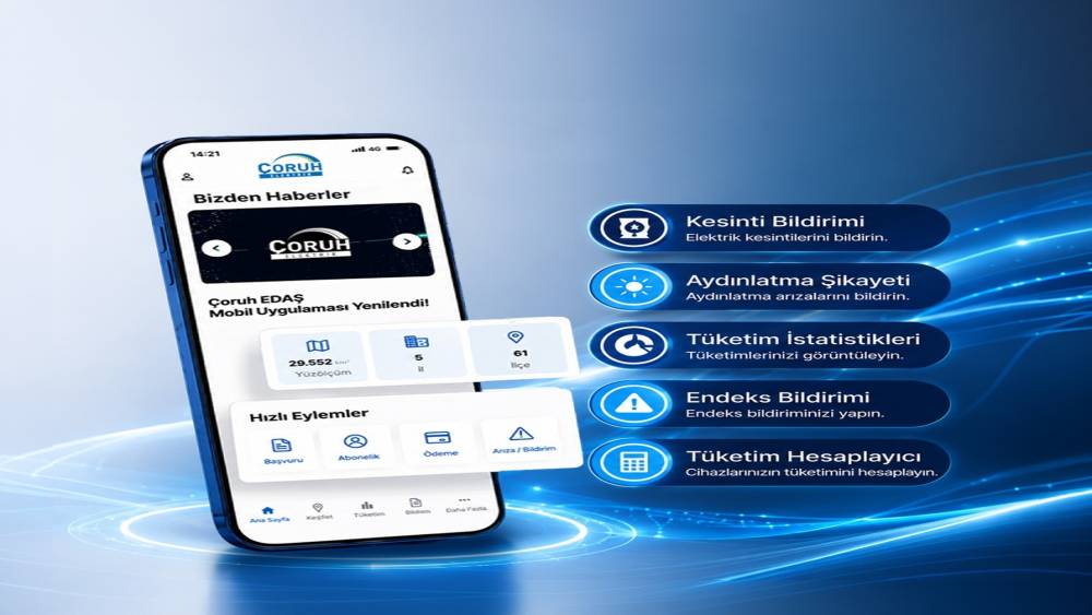 &Ccedil;oruh EDAŞ mobil uygulamasını yeniledi
