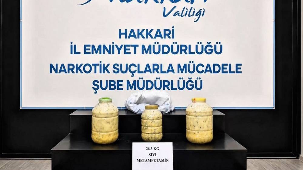 Peynir bidonunda 26 kilo metamfetamin ele ge&ccedil;irildi
