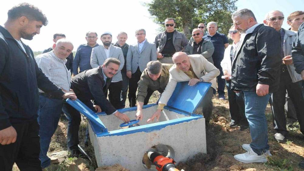 Beldağ k&ouml;y&uuml;ne basın&ccedil;lı sulama tesisi
