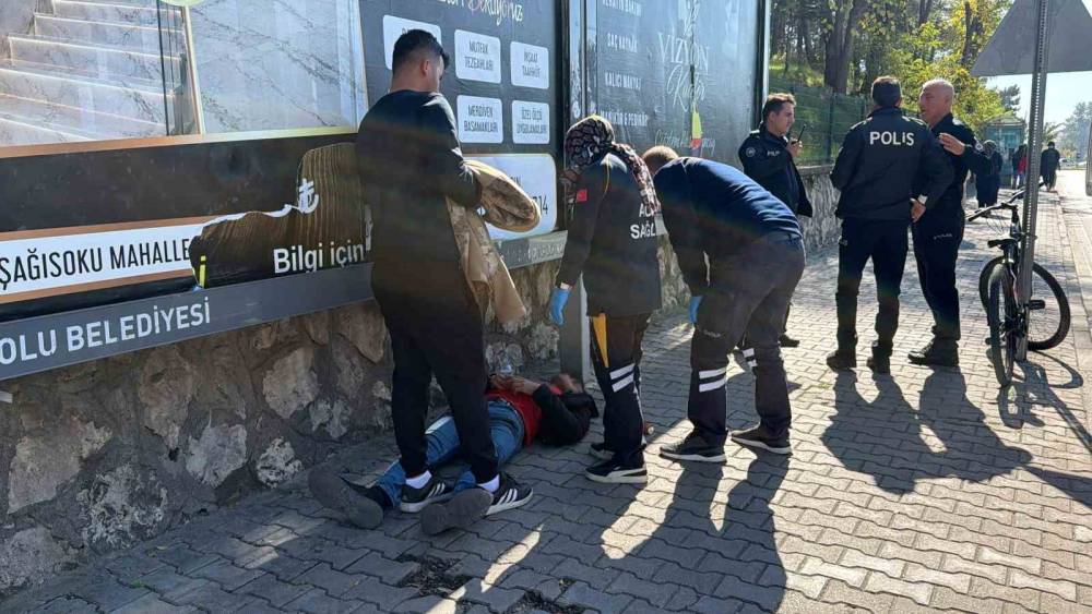 Bolu&rsquo;da iş g&ouml;r&uuml;şmesine giderken bayılıp başından yaralandı
