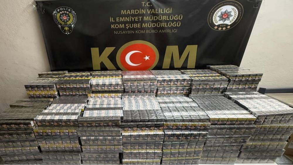 Mardin&rsquo;de 7 bin 100 paket ka&ccedil;ak sigara ele ge&ccedil;irildi
