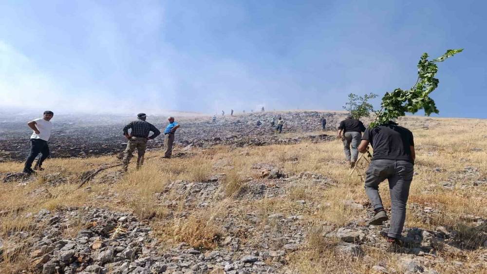 Malatya&rsquo;da anız yangını
