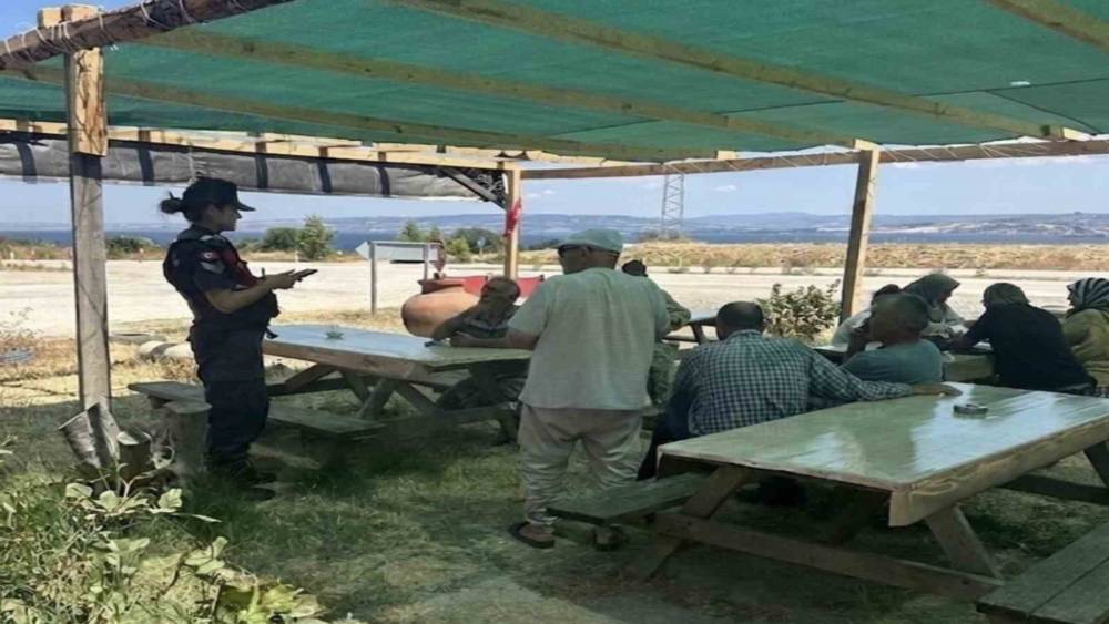 &Ccedil;anakkale&rsquo;de 260 jandarma personeli ile g&ouml;&ccedil;men ka&ccedil;ak&ccedil;ılığı denetimi
