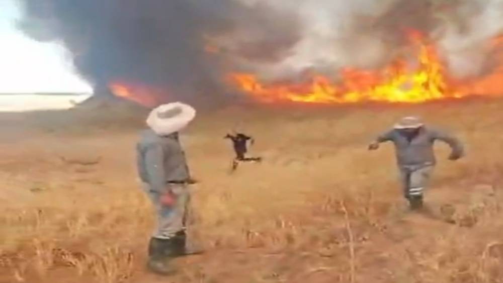 Malatya&rsquo;da korkutan anız yangını

